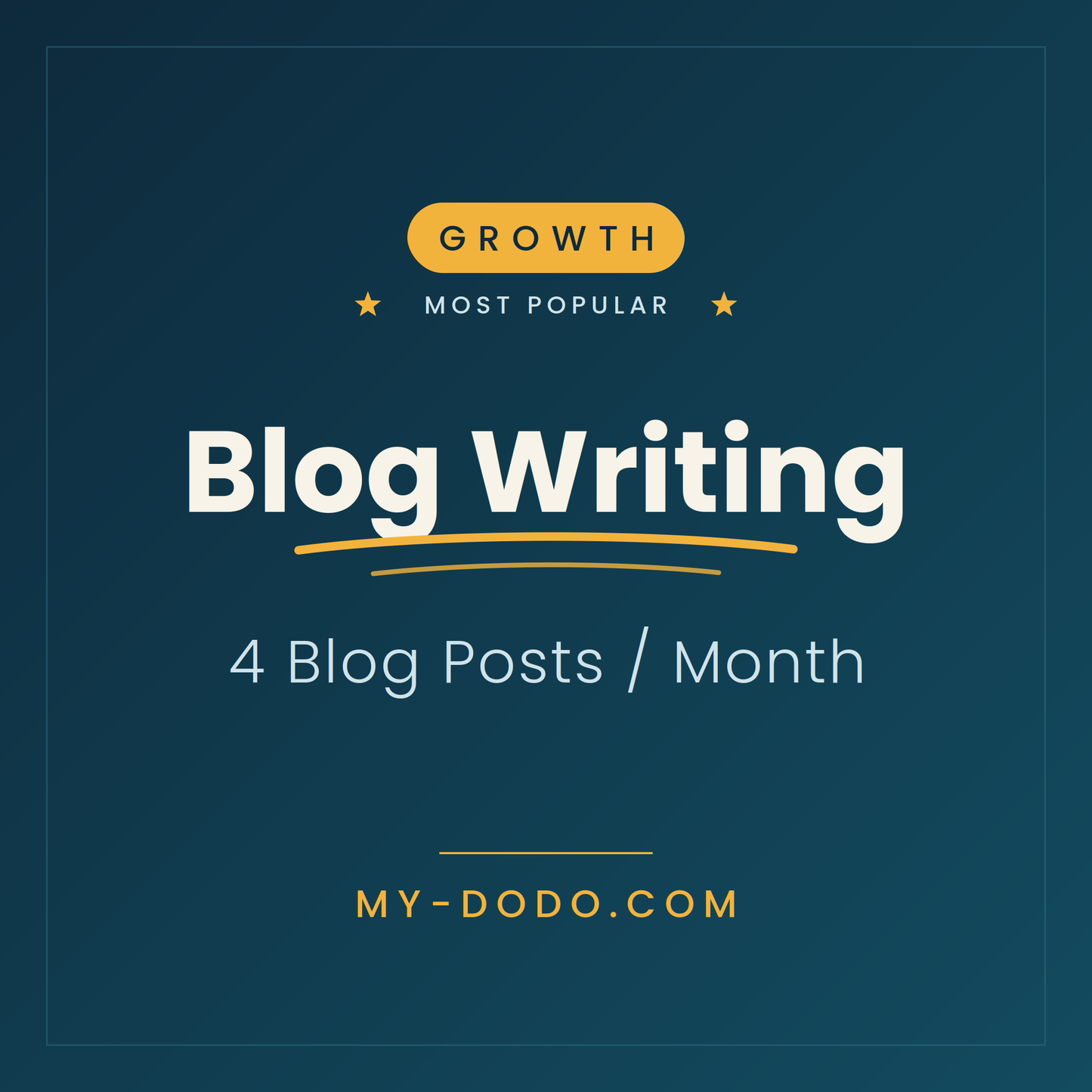 Blog Writing — GROWTH | 4 SEO Blog Posts / Month