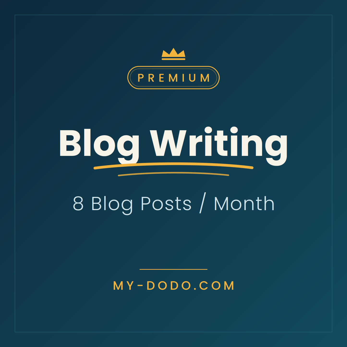 Blog Writing — PREMIUM | 8 SEO Blog Posts / Month