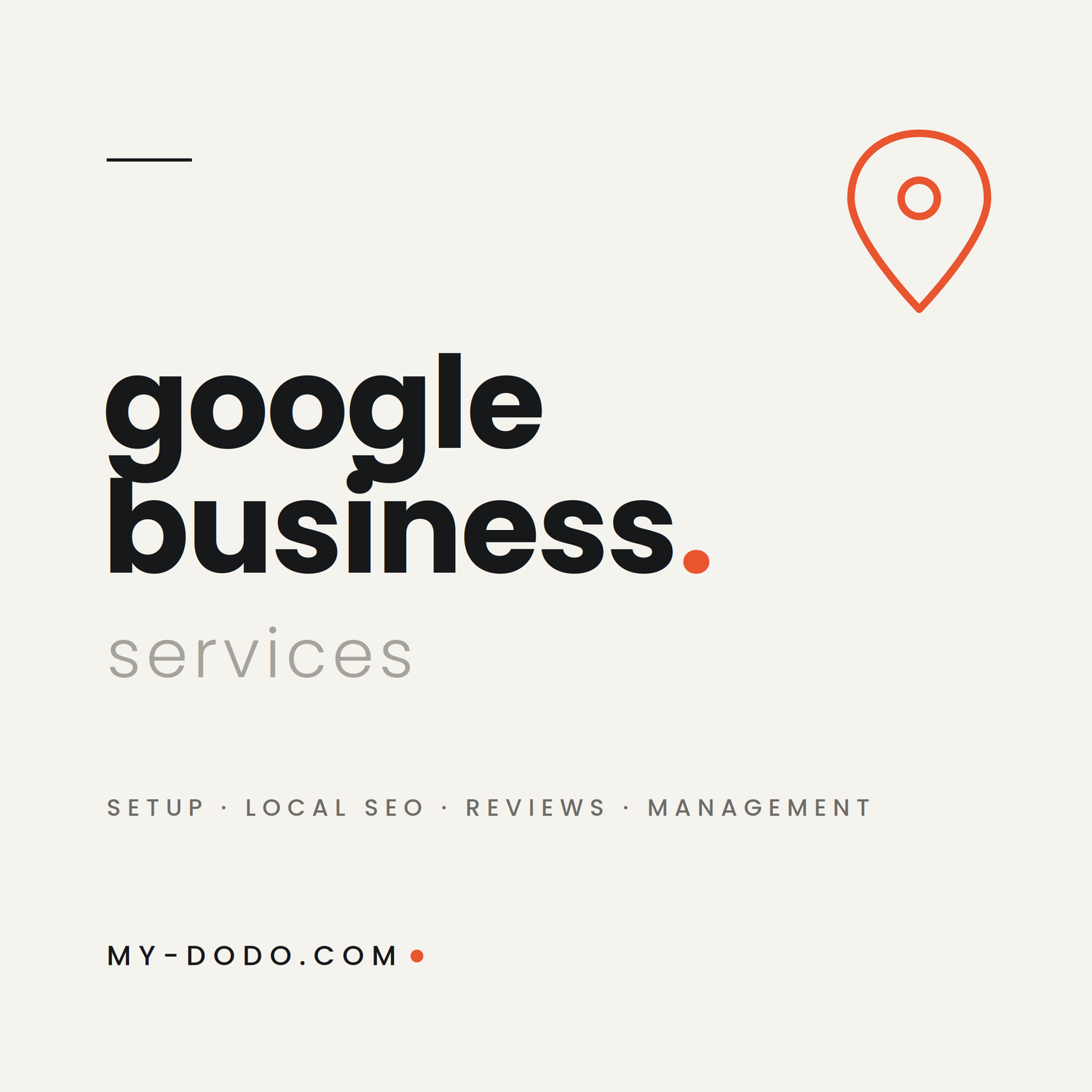 MY-DODO Google Business Profile services — setup, local SEO, reviews, and management to get found on Google Maps